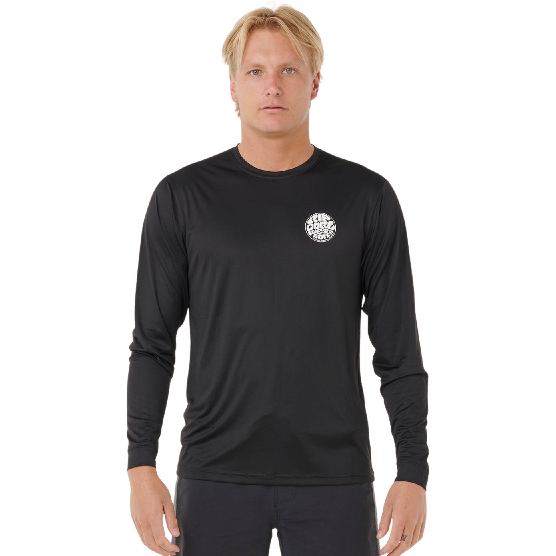 2026 Rip Curl Icons Of Surflite Camisola De Manga Comprida Em Lycra Com FPS 162MRV - Black